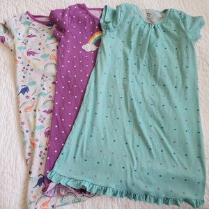 Lot of 3 Carter's girls nightgowns pajamas sz 6-7